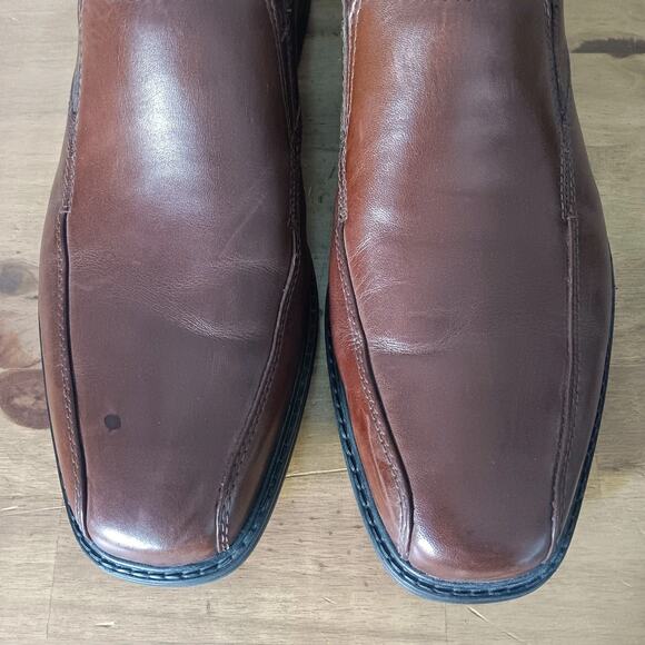 Bostonian Flexlite Mens 10 M Brown Loafers Shoes Bolton Used 21938 - Picture 10 of 11